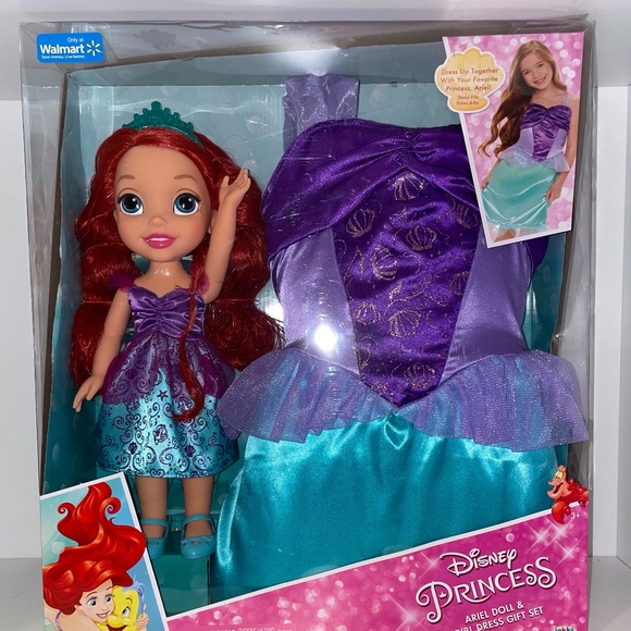 Disney Princess Ariel Doll and Girl Dress gift set - Picture 1 of 3